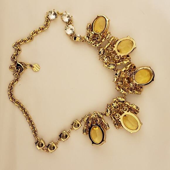 Talbots Golden Citrine Color Cluster Chunky Statement Necklace - Picture 6 of 7